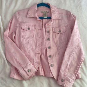 Pink denim jacket